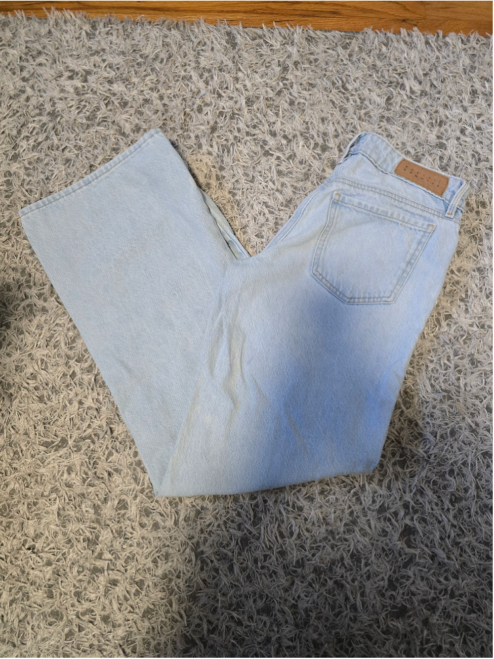 Women's PacSun Low Rise Girlfriend Wide Leg Jeans Light Blue Size 25